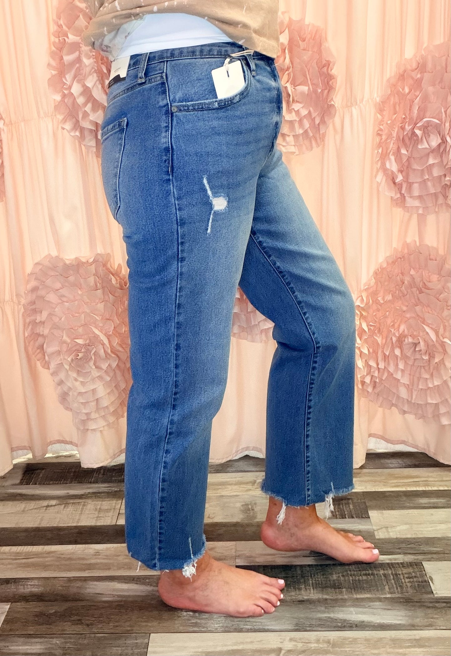 KanCan High Rise Slim Wide Leg Jean