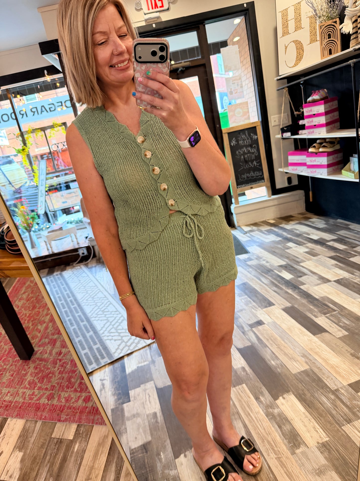 The Carmen Vest and Short Knit Set