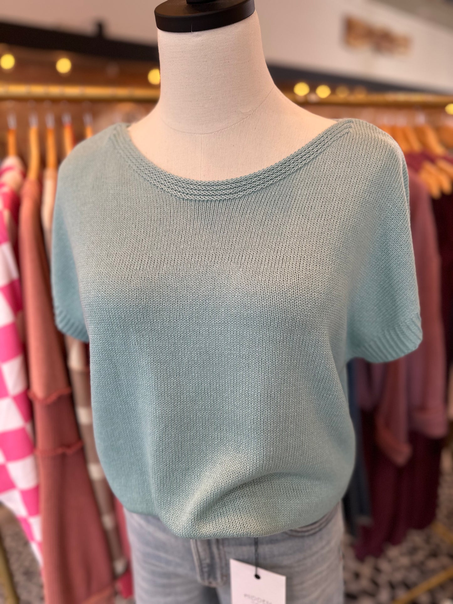 Out The Door Short Sleeved Sweater