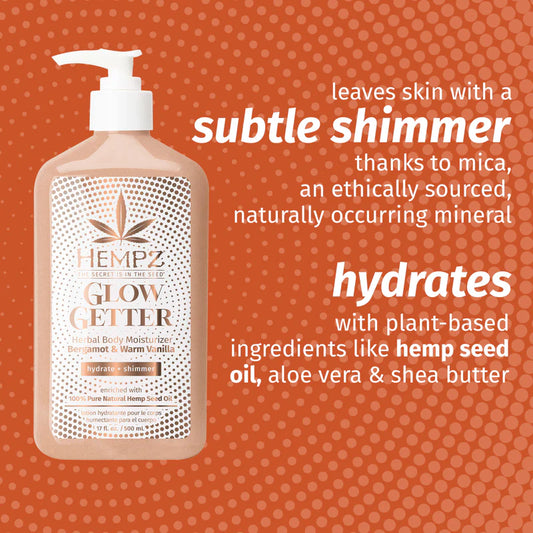 Hempz Glow Getter Herbal Body Moisturizer with Shimmer