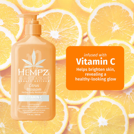 Hempz Citrus Blossom Herbal Body Moisturizer with Brightening Vitamin C
