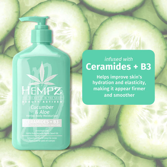 Hempz Cucumber & Aloe Herbal Body Moisturizer with Ceramides + B3