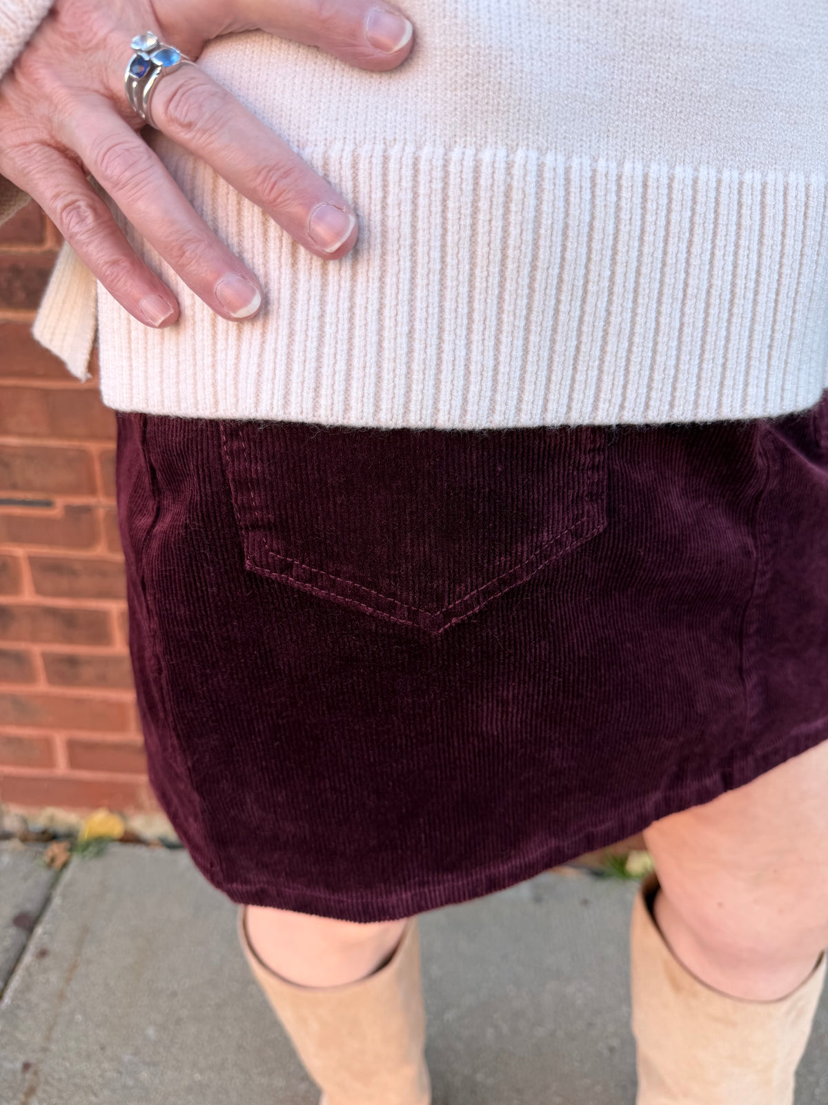 Picture Perfect Corduroy Mini Skort