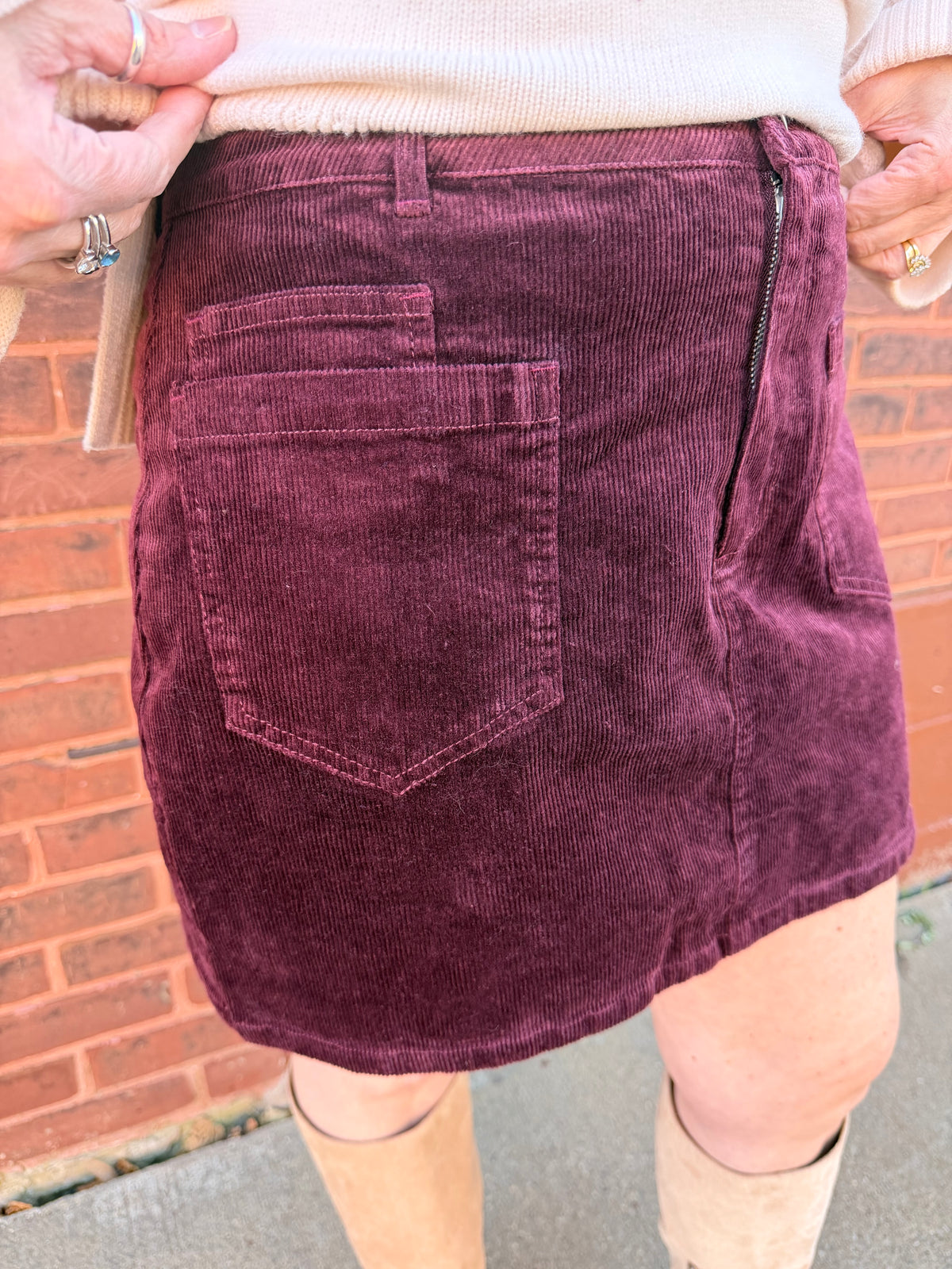 Picture Perfect Corduroy Mini Skort