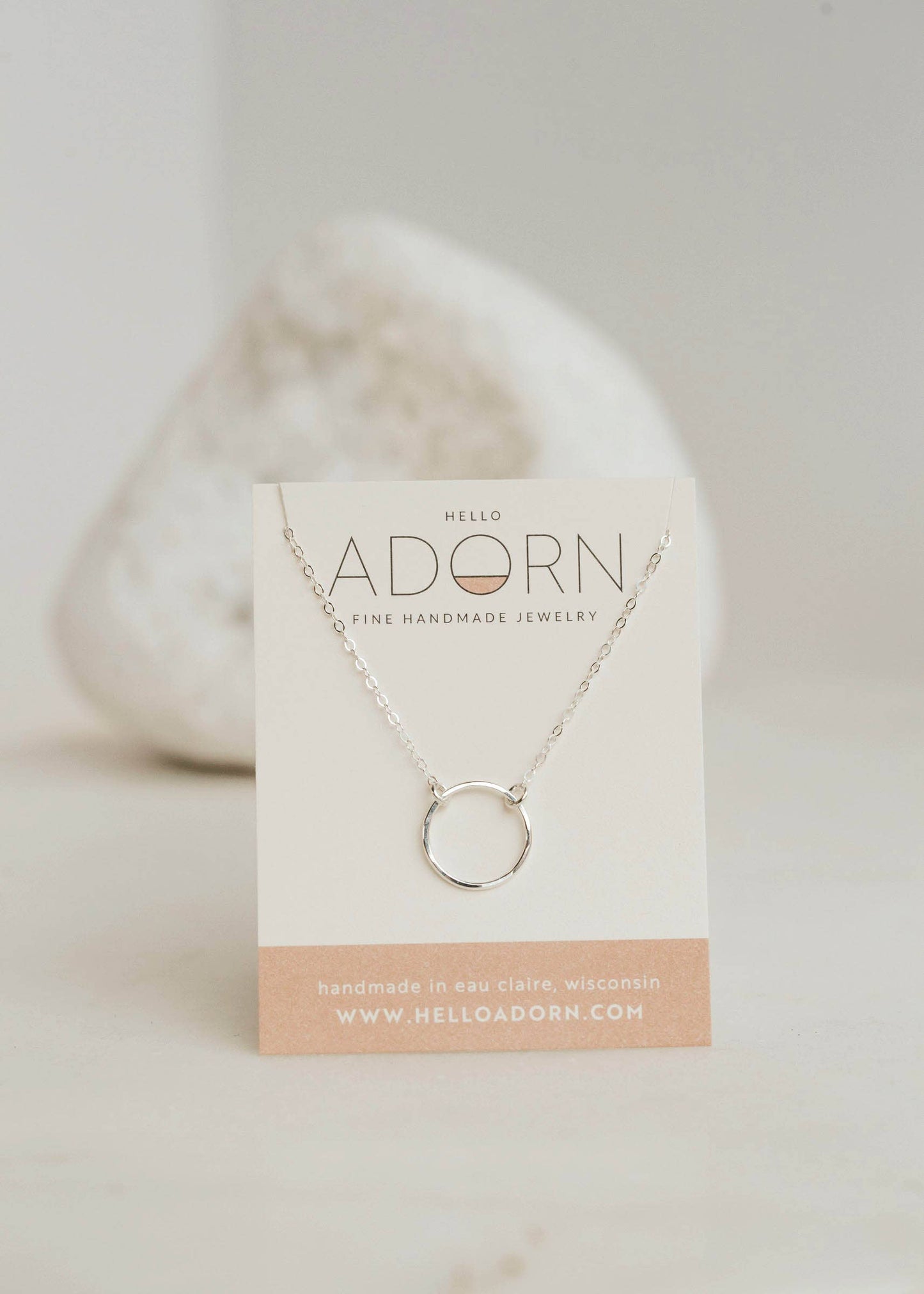 Hello Adorn - Full Circle Necklace: 14kt Gold Fill / 18"