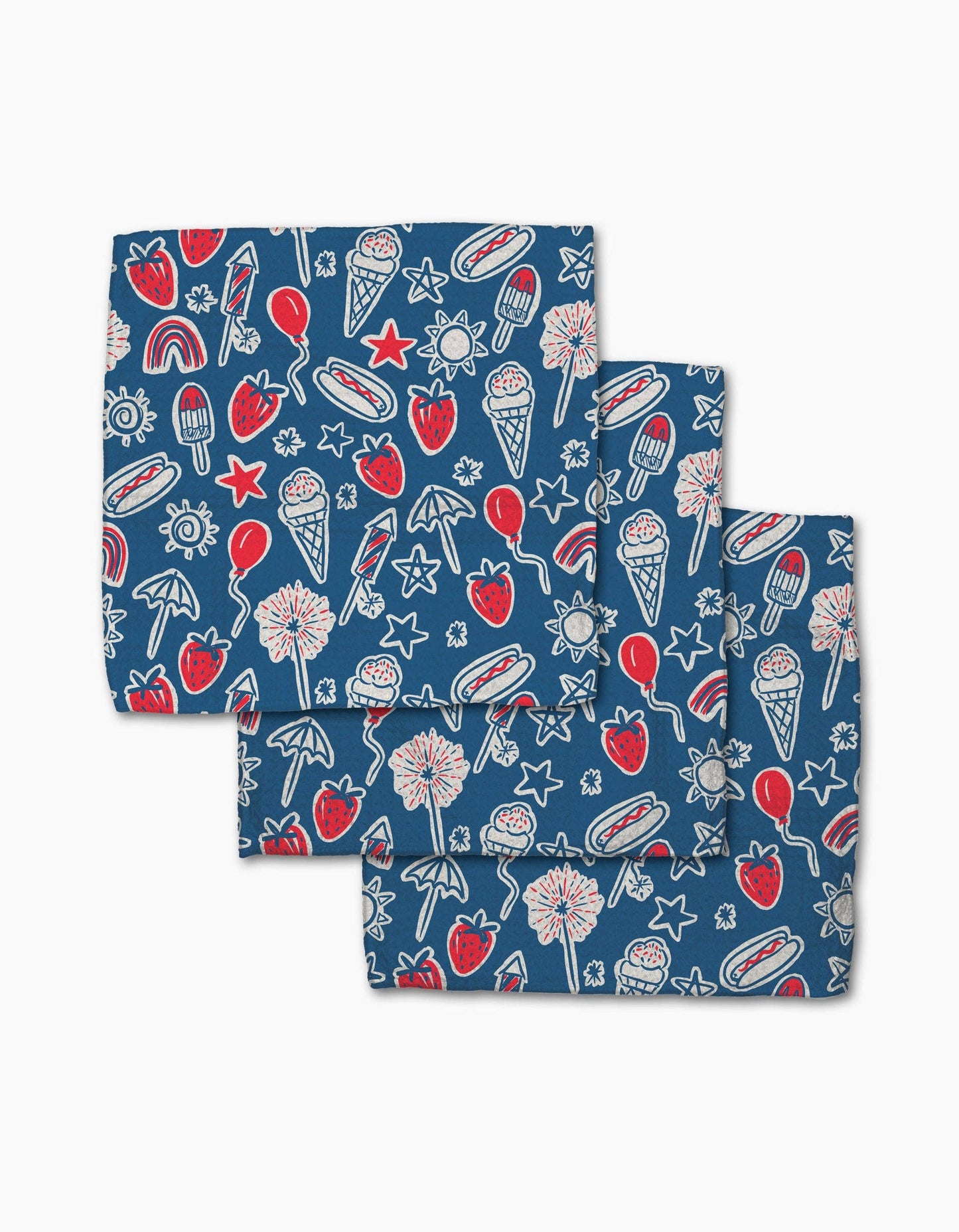 Summer Fun in Blue Dishcloth Set