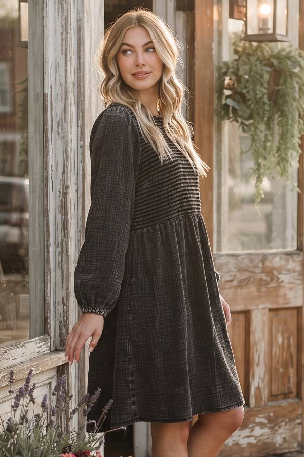 The Gypsy Soul Pintuck Mini Dress