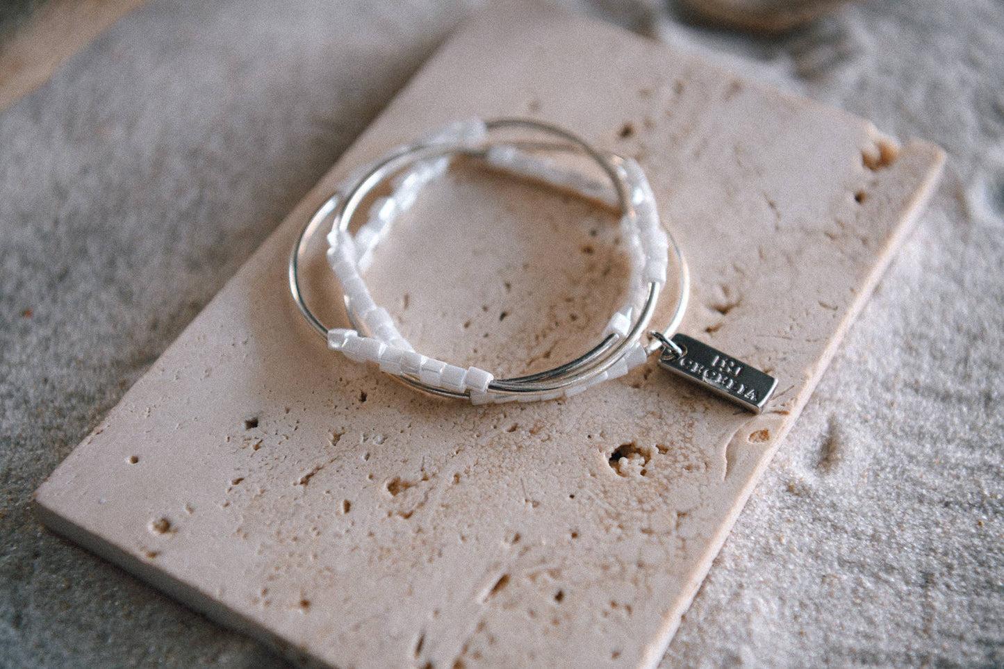 Gold or Silver Beaded Triple Wrap Bracelet