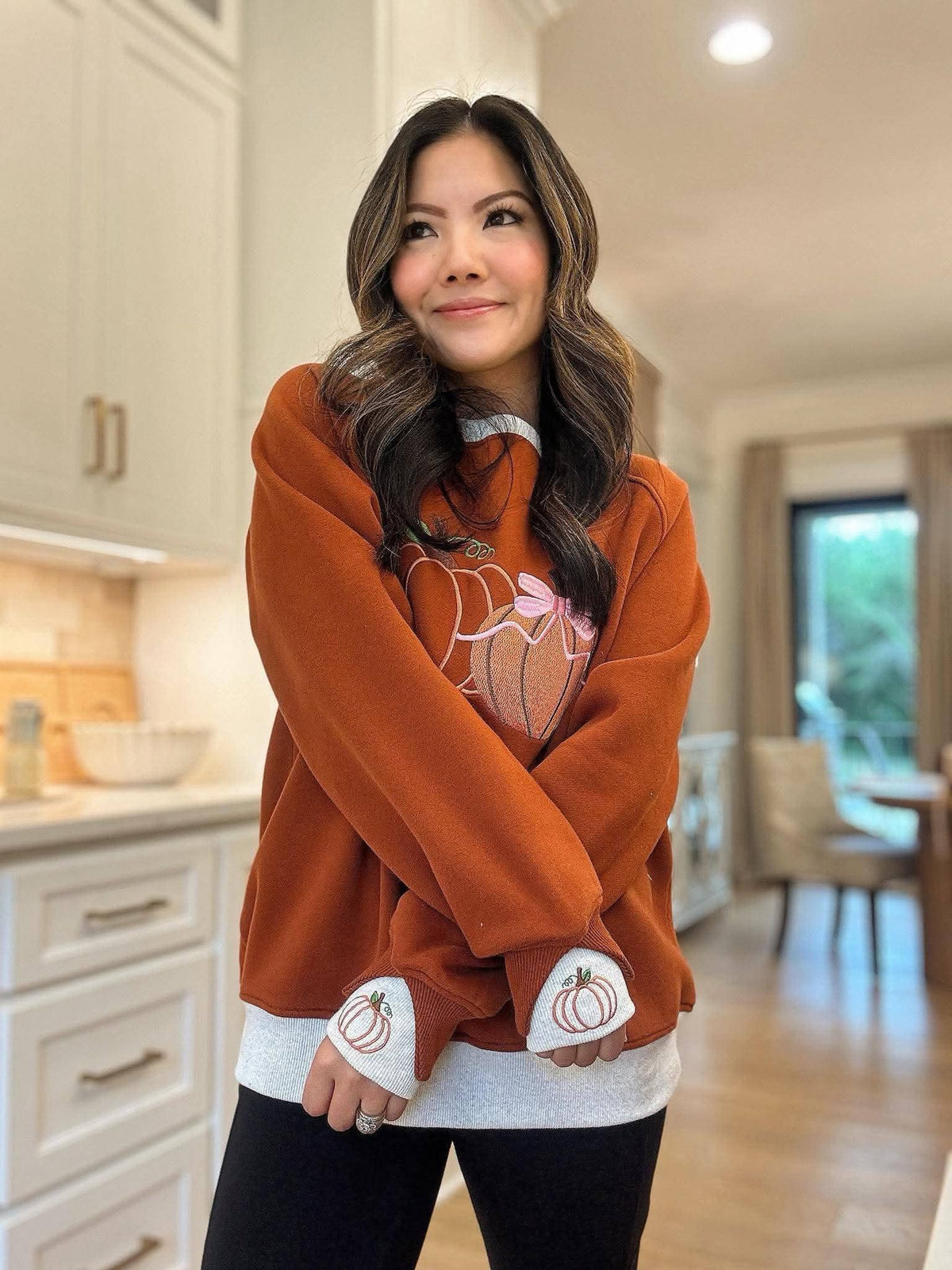 Pretty Little Pumpkins Duo Cuff Sweatshirt