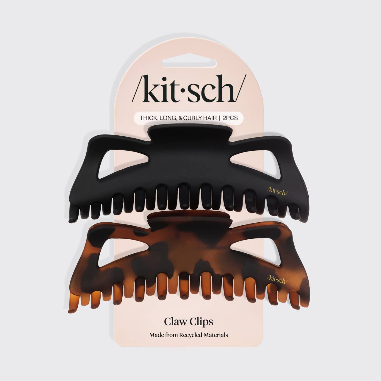 Jumbo Classic Claw Clips 2pc - Black & Tort