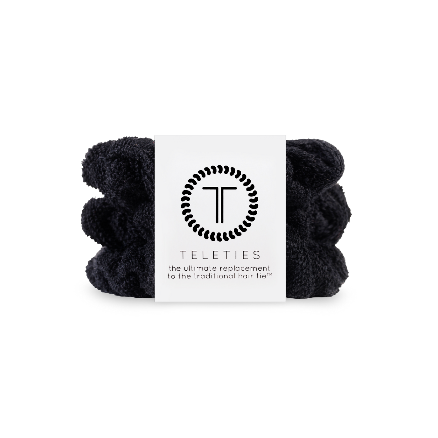 Terry Cloth Hair Scrunchie | Large | Jet Black