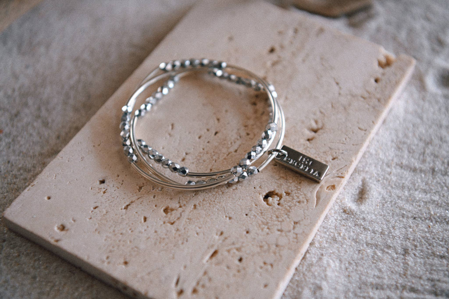 Gold or Silver Beaded Triple Wrap Bracelet