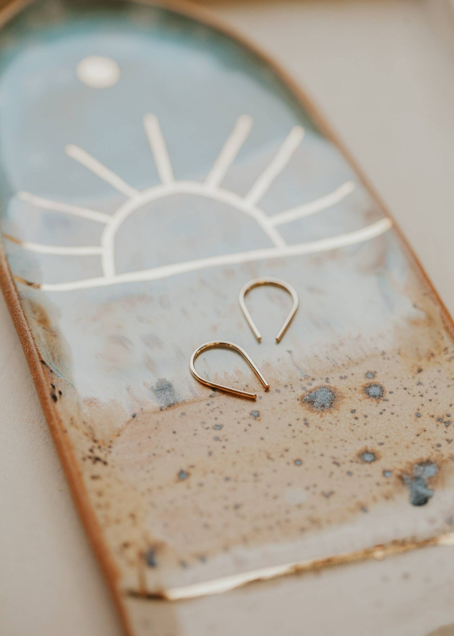 Tiny Horseshoe Earrings | 14kt Gold Fill + Sterling Silver