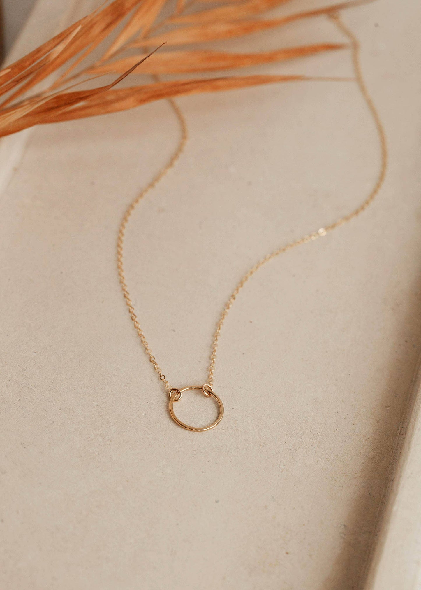 Hello Adorn - Full Circle Necklace: Sterling Silver / 18"