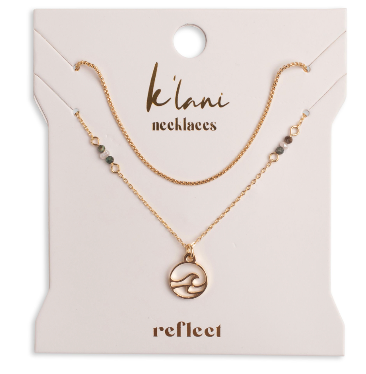 "Reflect" Necklaces-NEW Gold Waves