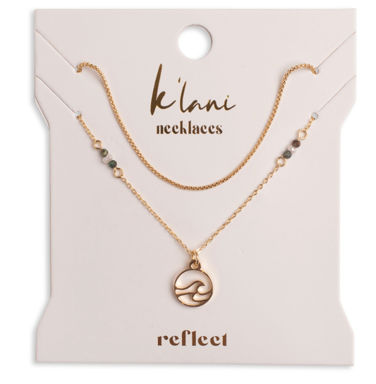 "Reflect" Necklaces-NEW Gold Waves