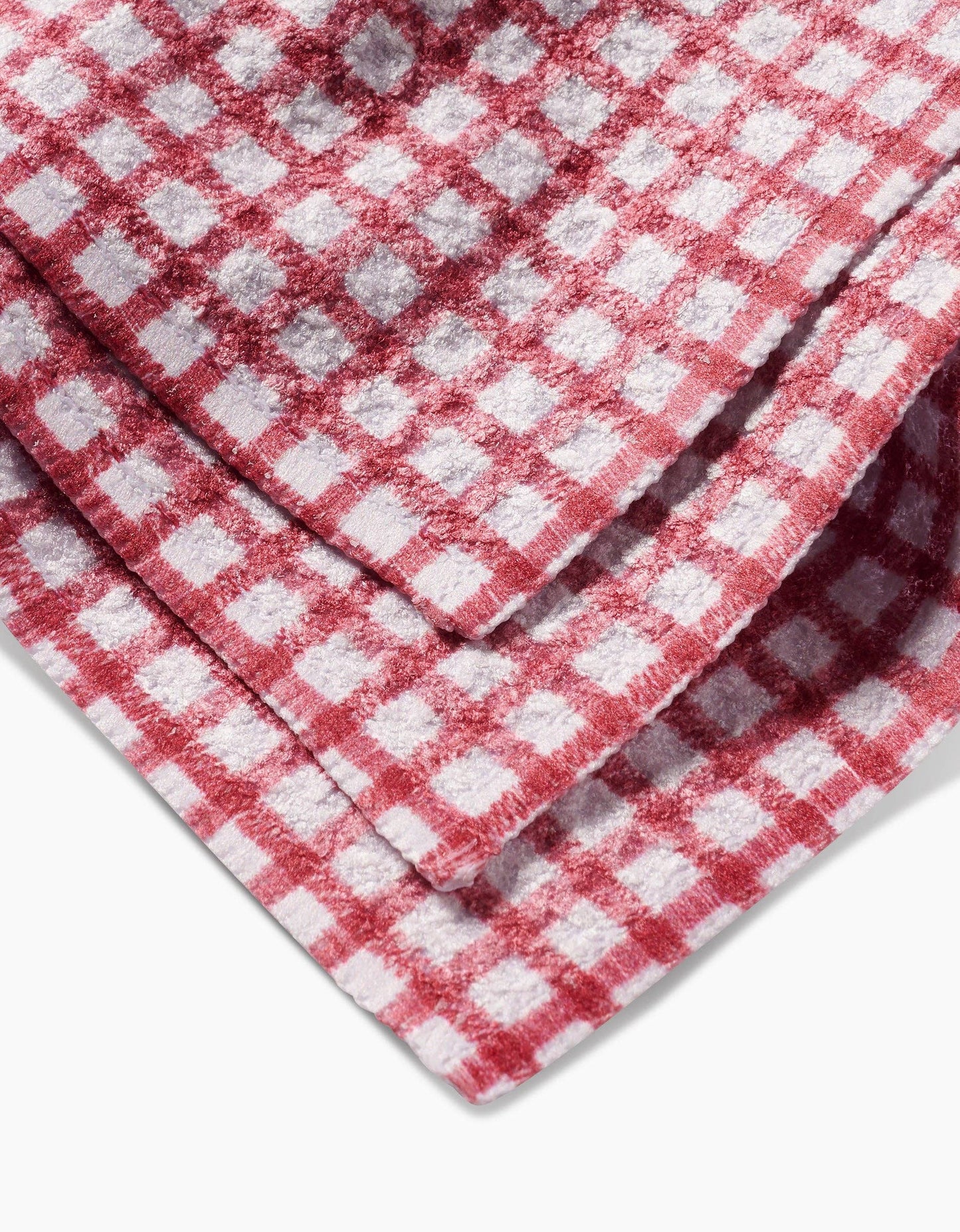 Fireside Plaid Red Dishcloth Set