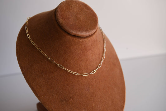 Amber Sunset Paperclip Chain Necklace