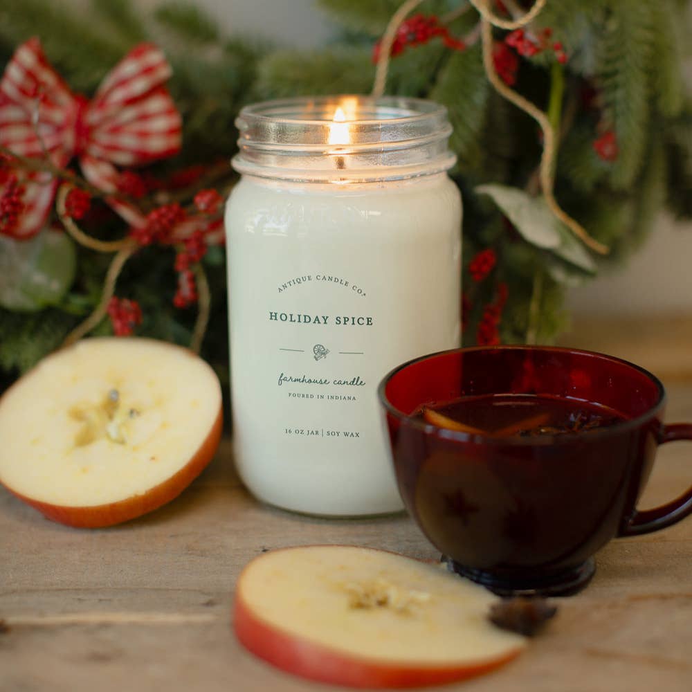 Holiday Spice - Soy Wax Mason Jar Candle