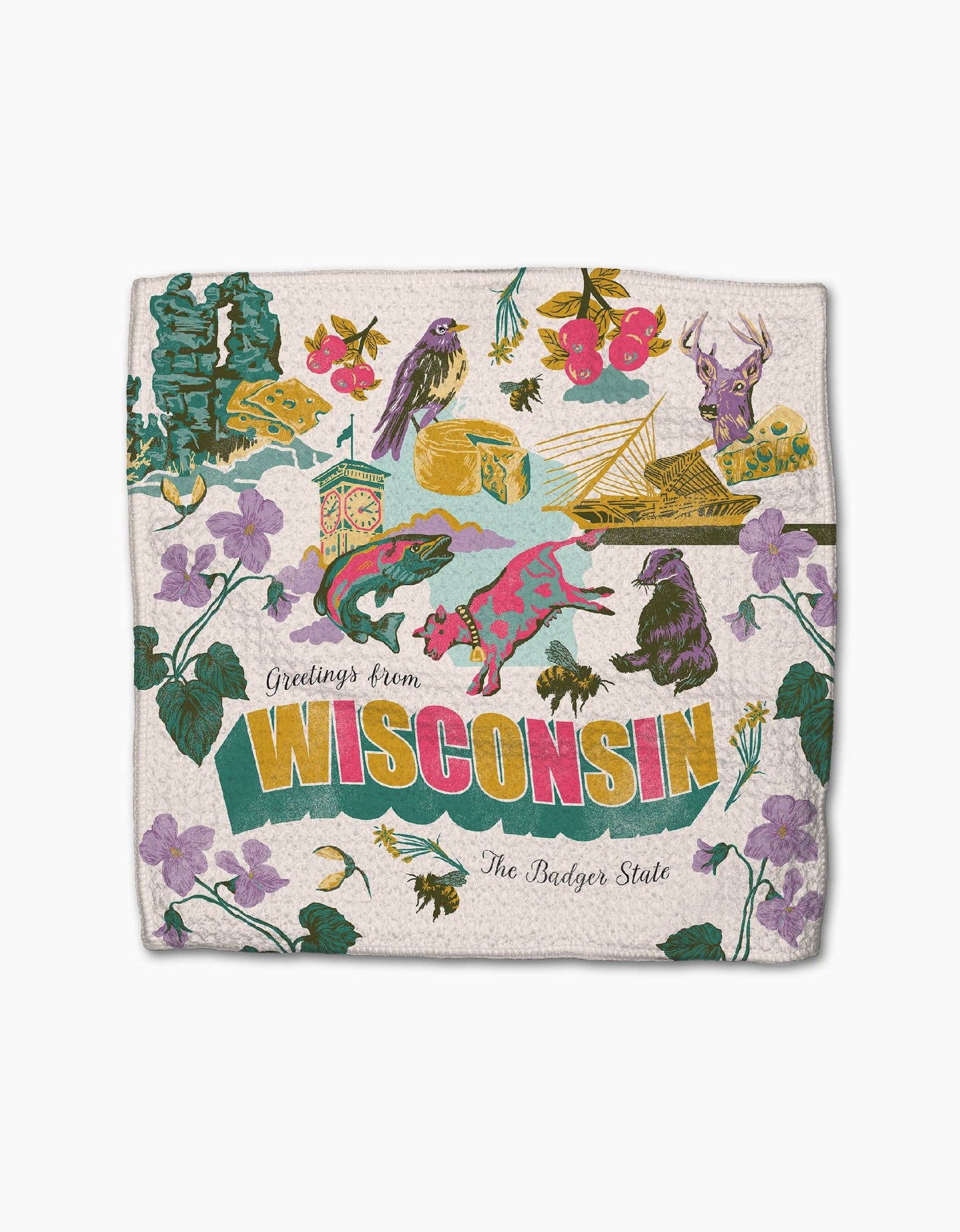 Greetings From Wisconsin Dishcloth Set