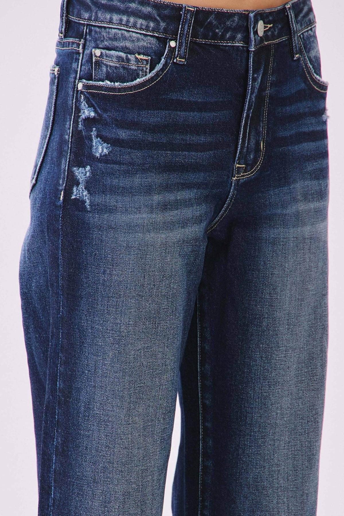 Petra High Rise Comfort Baggy Straight Leg w/Cuffed Hem