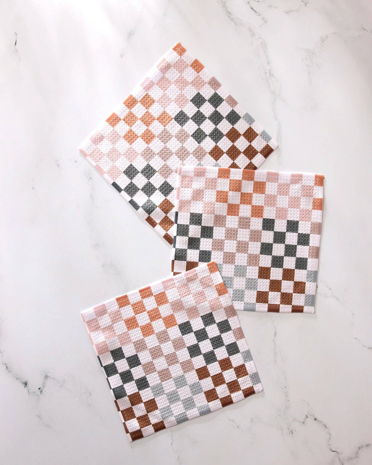 Autumn Checkers Dishcloth Set