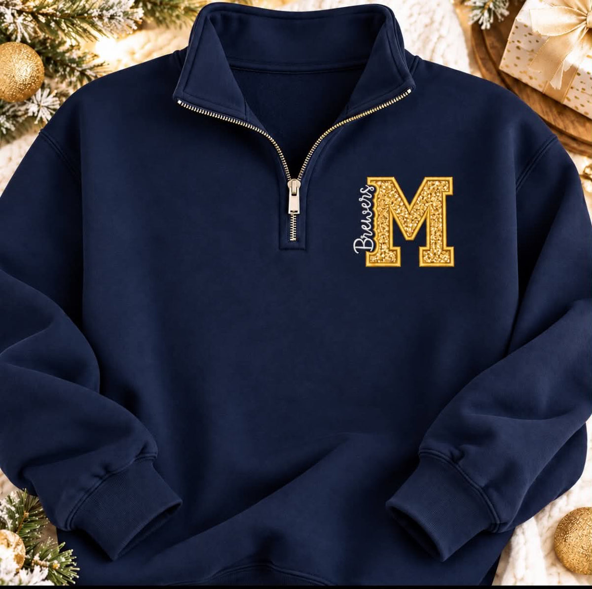 PRE-ORDER - Milwaukee Brewers Quarter Zip NO GLITTER