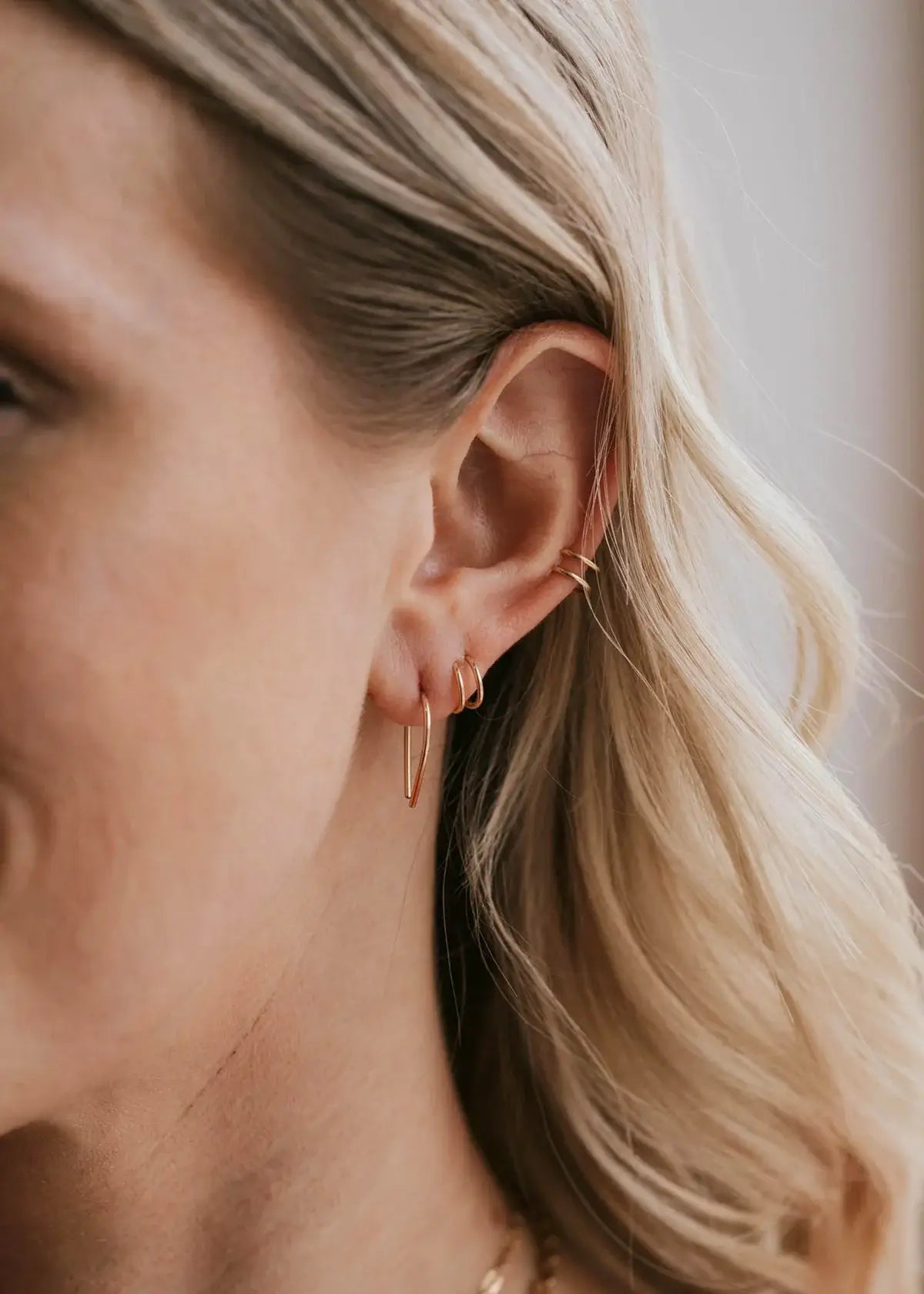 Tiny Horseshoe Earrings | 14kt Gold Fill + Sterling Silver