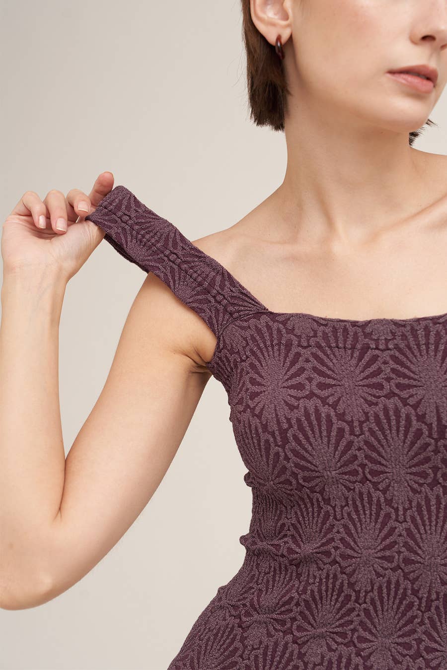 NikiBiki Lace Textured Square Top