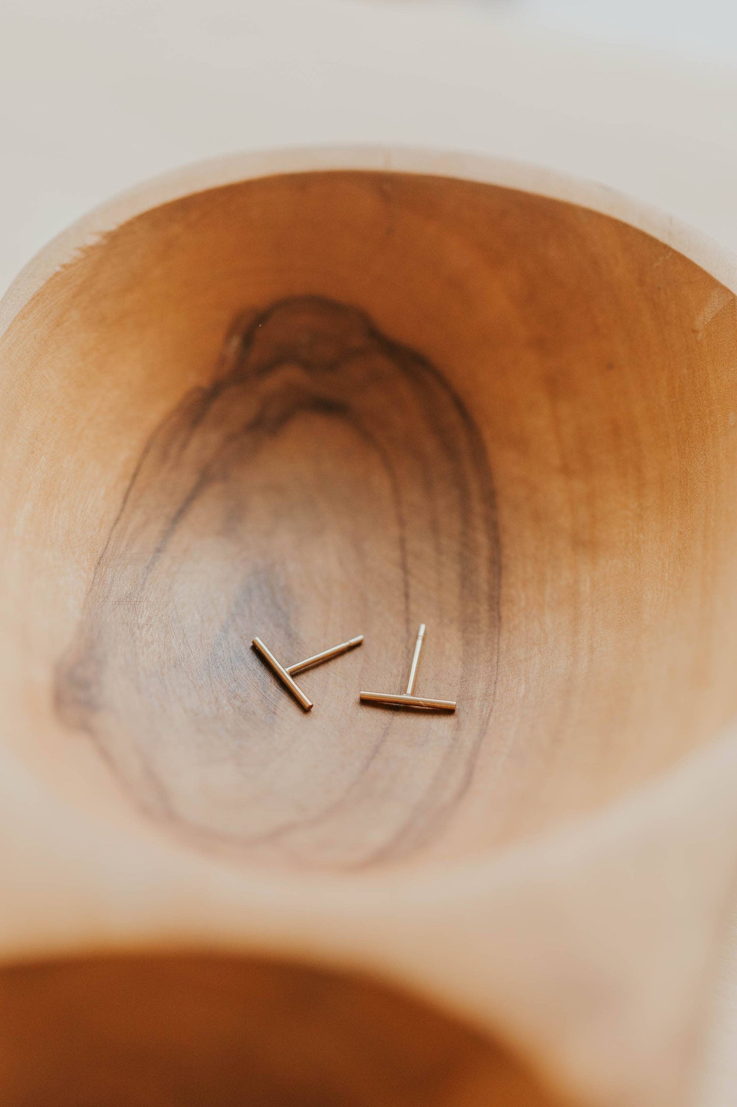Tiny Bar Studs | 14kt Gold Fill