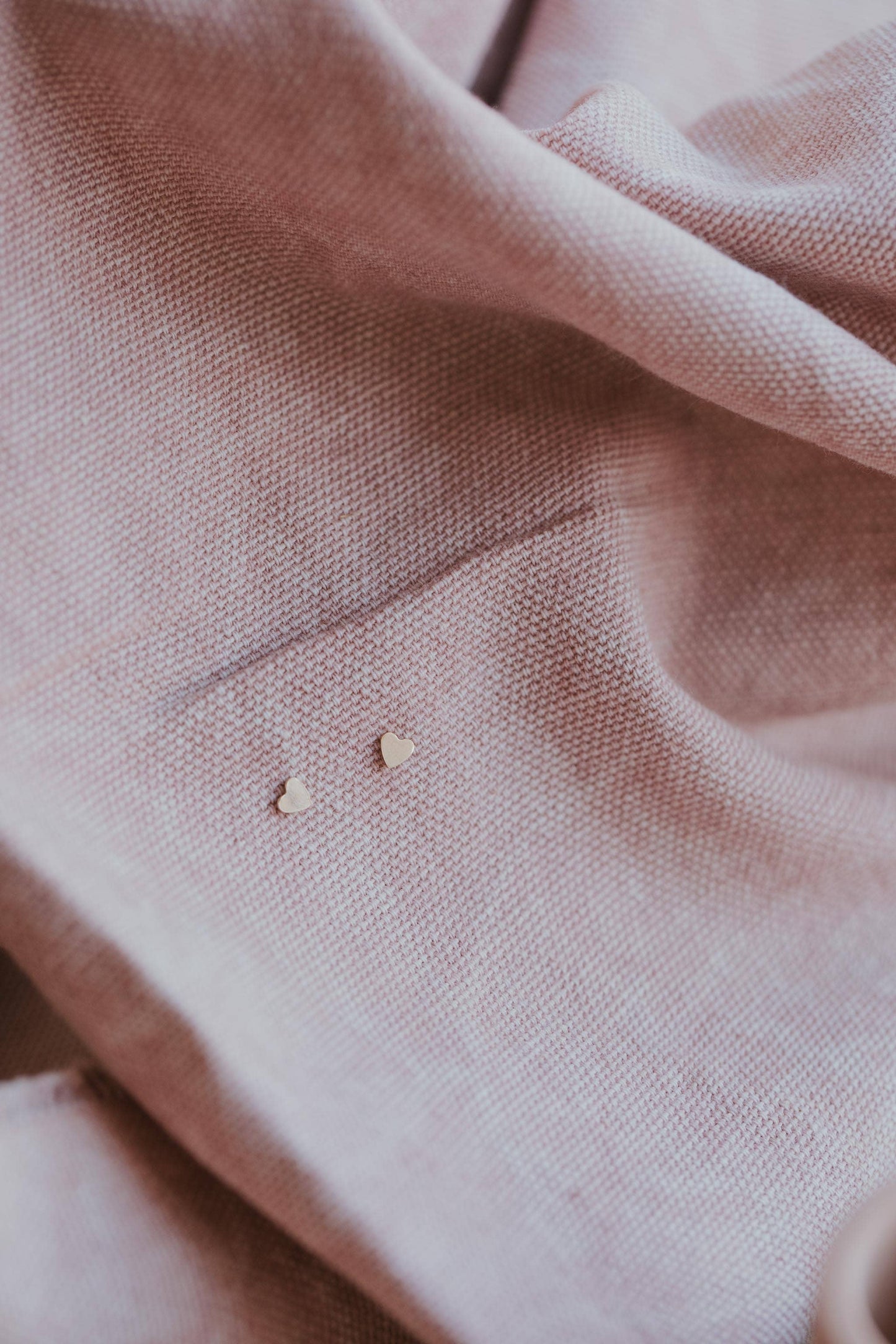 Tiny Heart Studs | 14kt Gold Fill