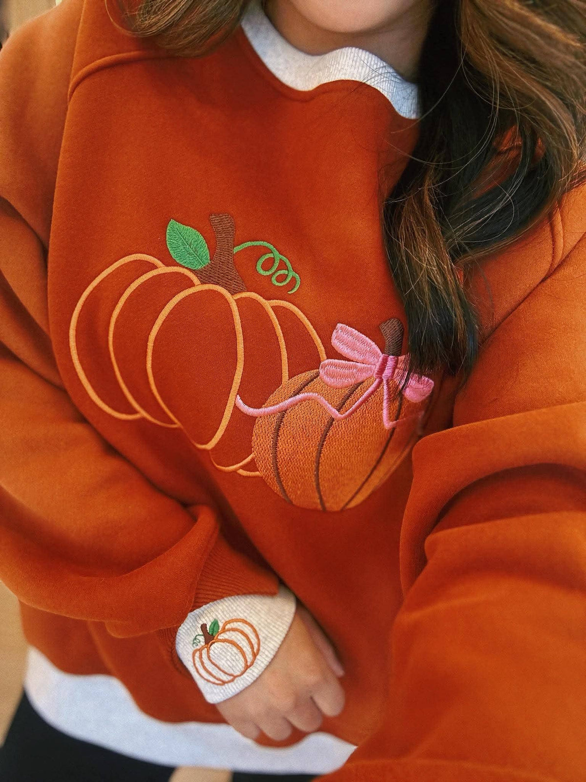 Pretty Little Pumpkins Duo Cuff Sweatshirt