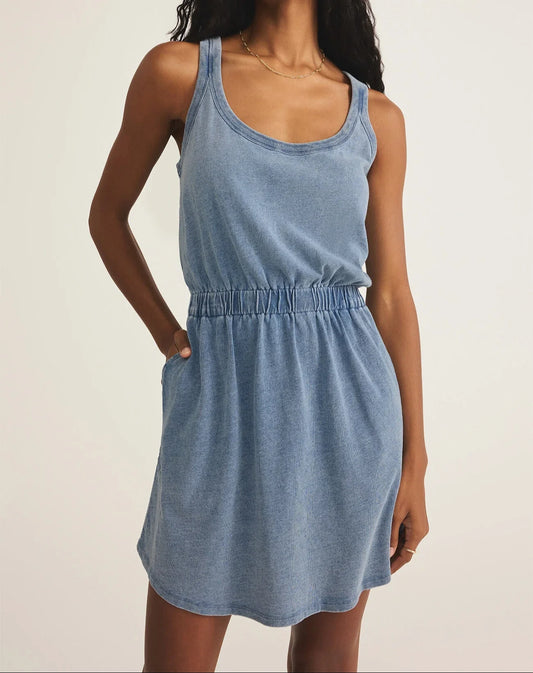 Z Supply Keegan Knit Denim Midi Dress