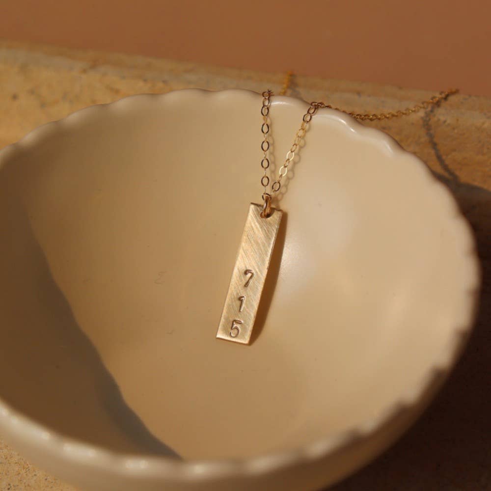 Token Jewelry - Area Code Necklace (Personalized): Sterling Silver / 18"