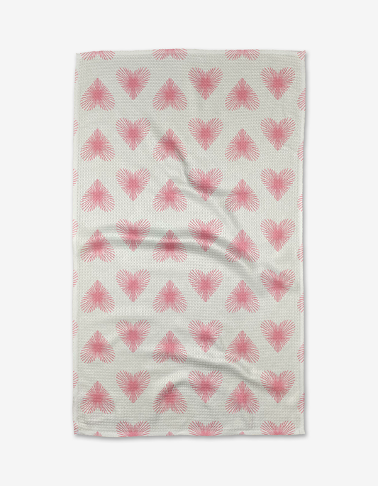 Geometry - Life Line Hearts Tea Towel
