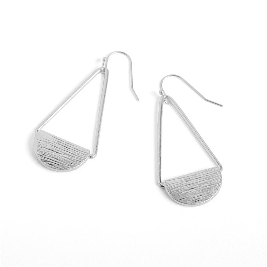 Open Sail Dangle Earrings - Silver