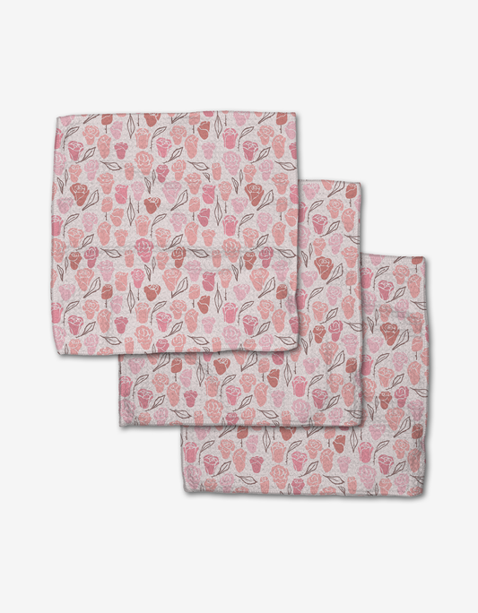 Geometry - Neutral Rose Dishcloth Set